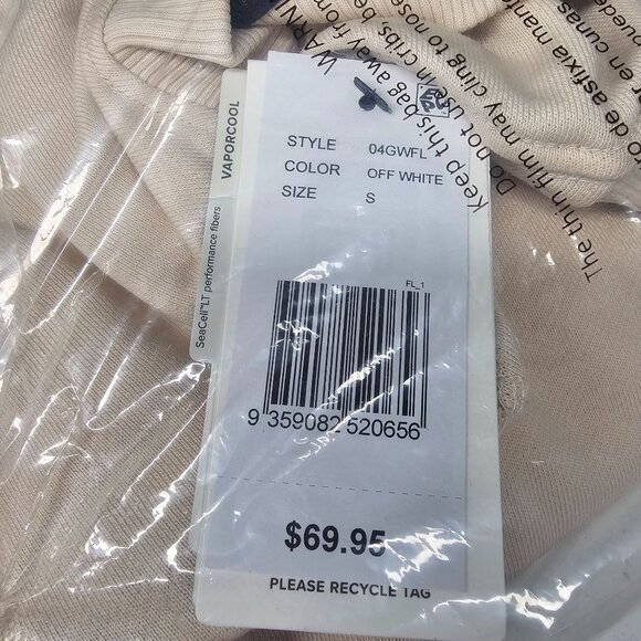 Ripcurl Run Swim Leisure Fleece Sweatshirt Long Sleeve Oversized Off White S NWT - Picture 10 of 16